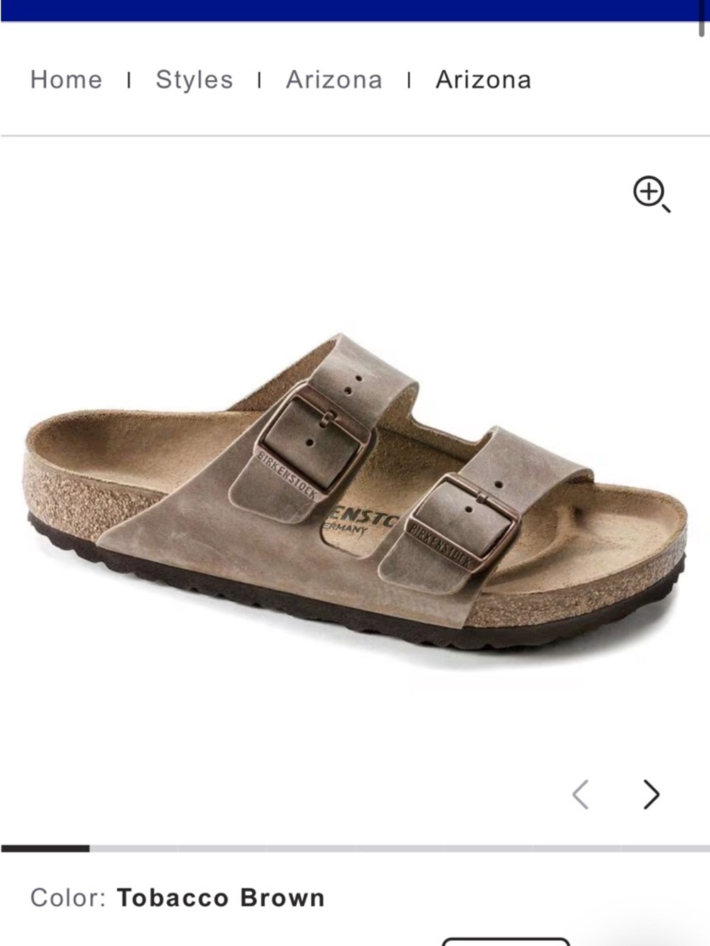 Birkenstock Arizona Sandal in Tobacco Brown
